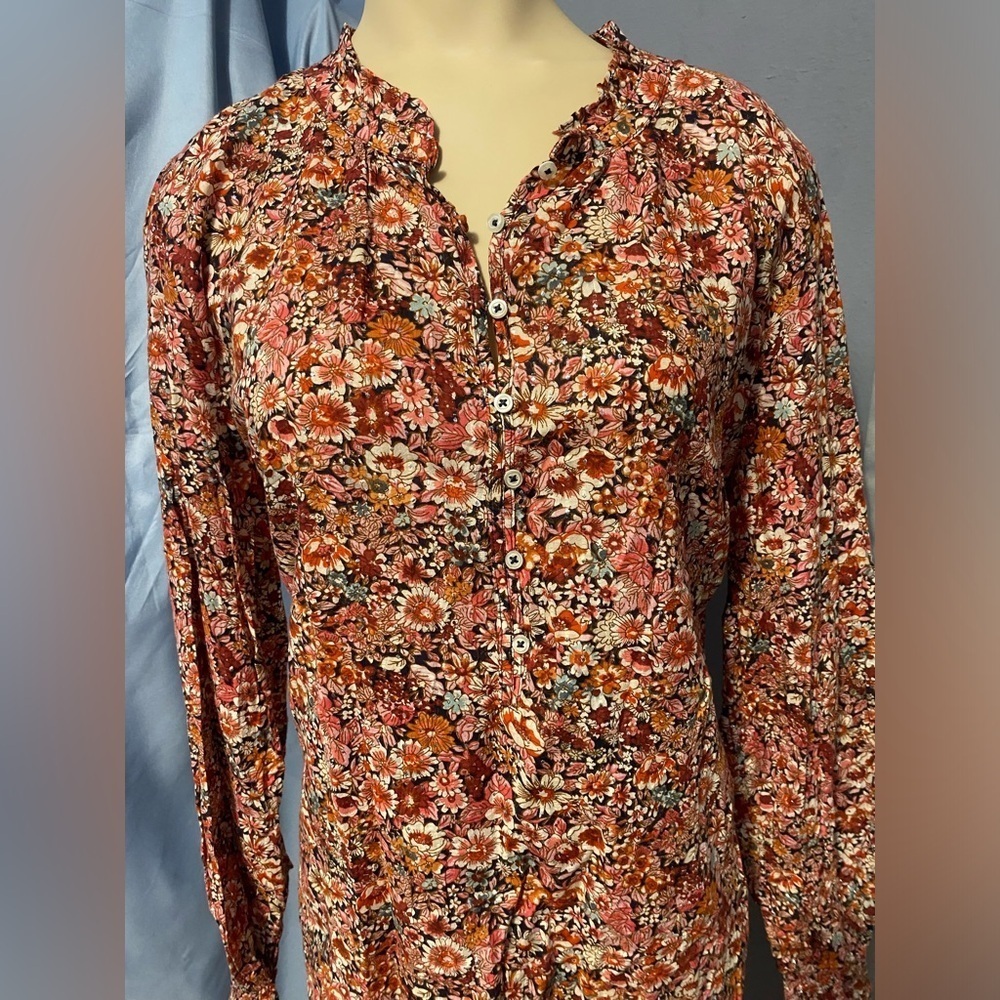 Talbots Multicolor Floral Button-Up Shirt - Picture 10 of 13